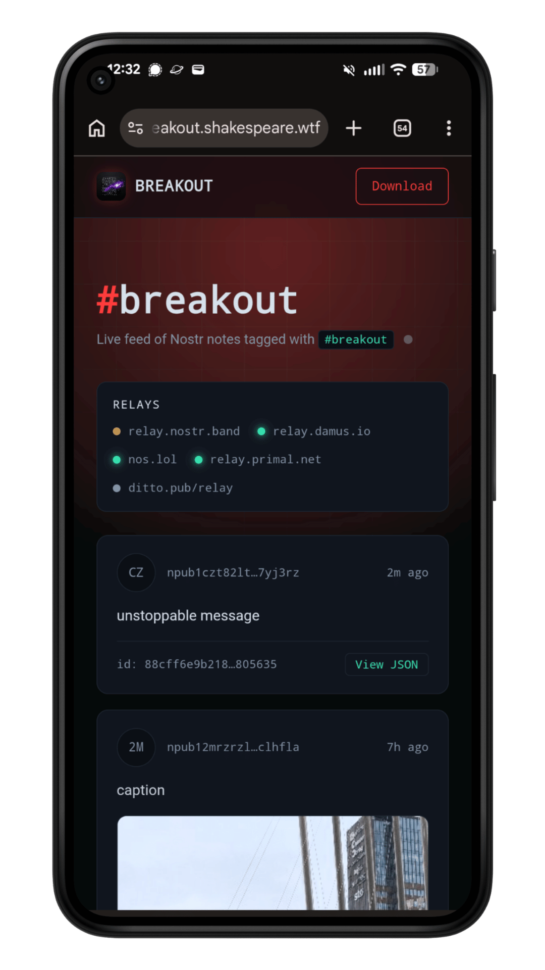 Anyone on Nostr — anywhere on Earth — can now read the signed escape event from inside the blackout.